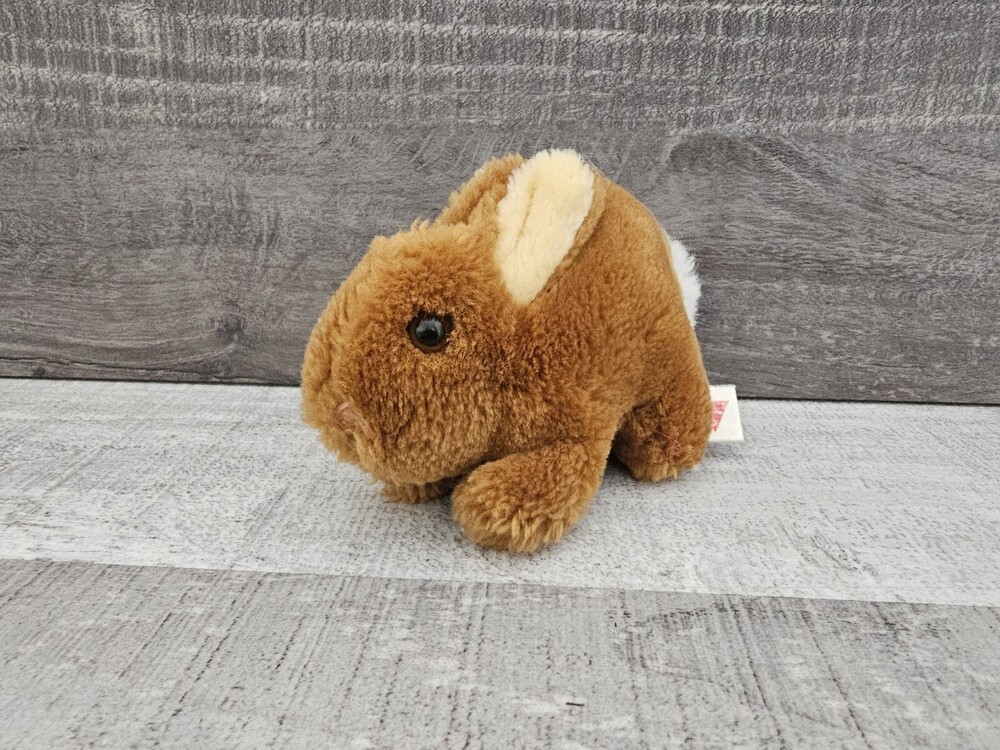 Vintage 1983 Dakin Brown BUNNY RABBIT Stuffed Animal Plush 5"